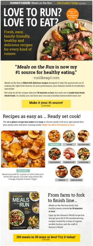 Meals on the Run landing